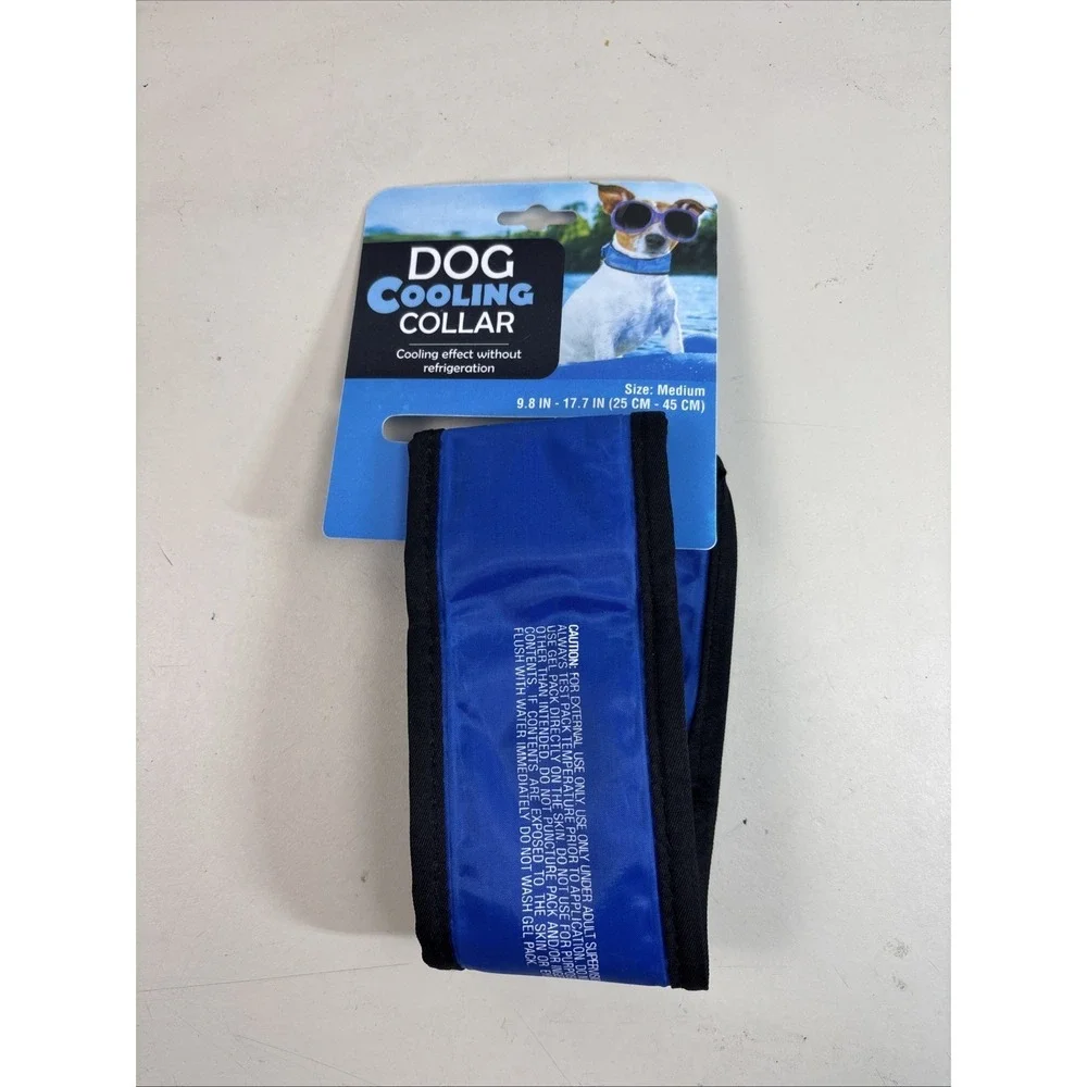 Cooling Collar for Medium/Small Dogs Blue No Refrigeration Required Hiking Sport